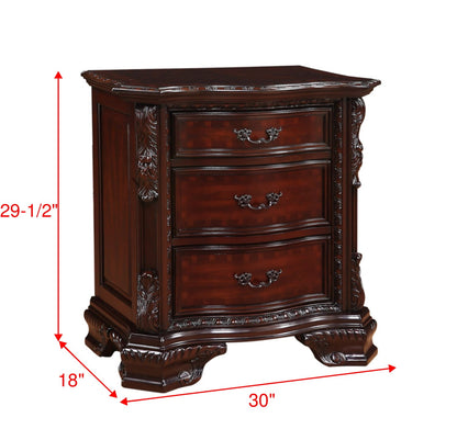Sheffield Rich Brown Upholstered Panel Bedroom Set - SET | B1100-K-HB | B1100-K-FB | B1100-K-RAIL | B1100-1 | B1100-11 - Bien Home Furniture &amp; Electronics
