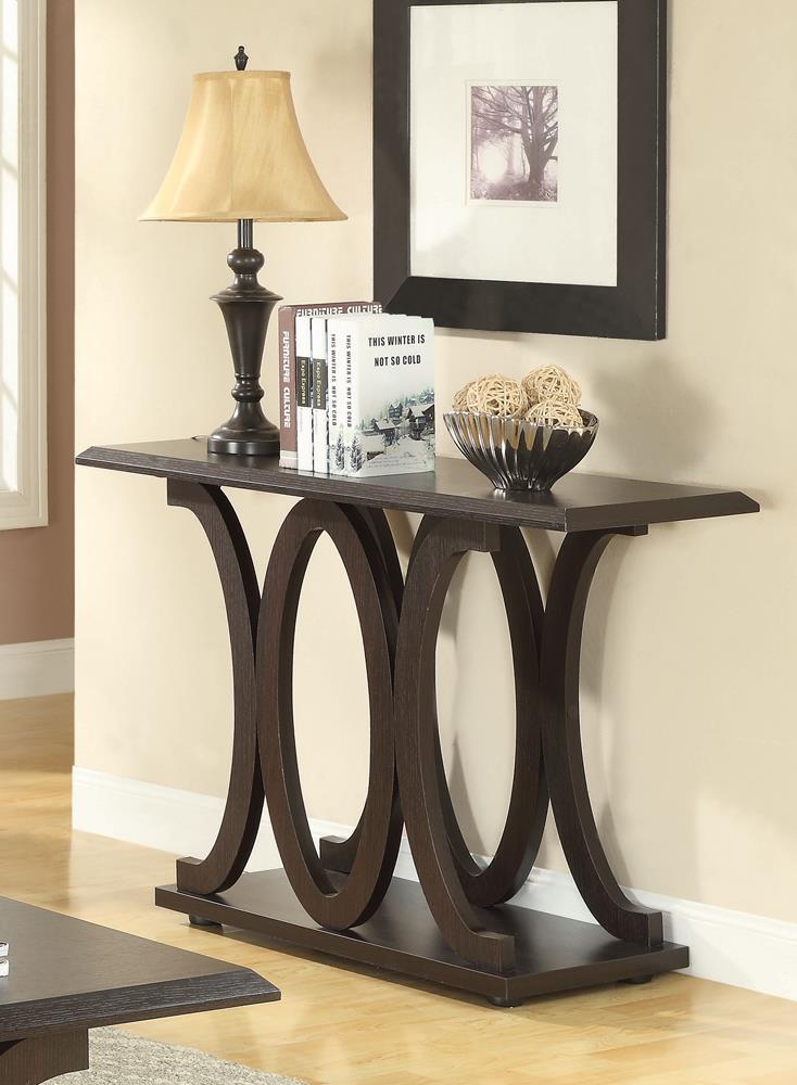 Shelly C-Shaped Base Sofa Table Cappuccino - 703149 - Bien Home Furniture &amp; Electronics