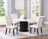 Sherry 5-Piece Round Dining Set with Sand Velvet Chairs - 115490-S5S - Bien Home Furniture & Electronics