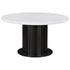Sherry Rustic Espresso/White Round Dining Table - 115490 - Bien Home Furniture & Electronics