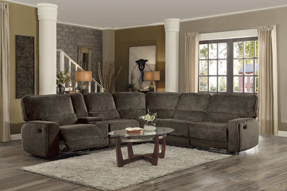 Shrevport Brown Modular Reclining Sectional - 8238*6LRRR - Bien Home Furniture &amp; Electronics