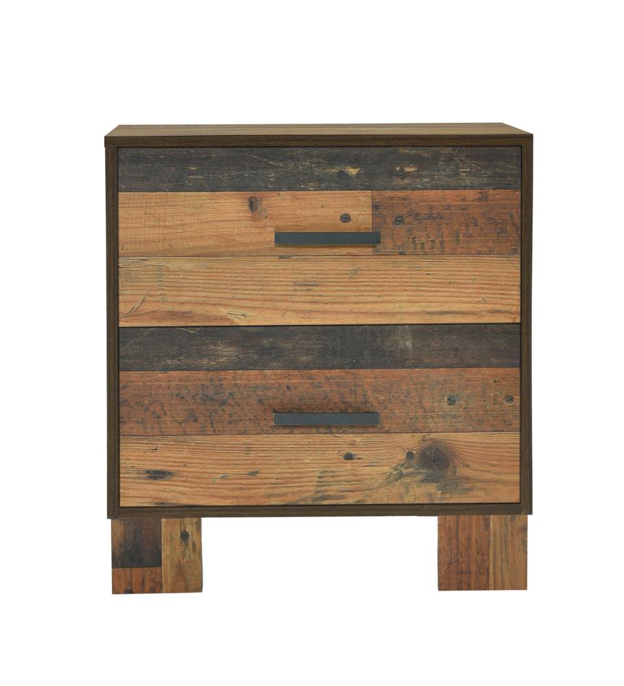 Sidney 2-Drawer Nightstand Rustic Pine - 223142 - Bien Home Furniture &amp; Electronics