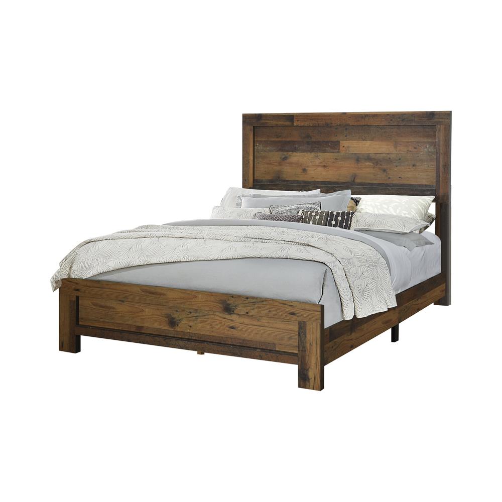 Sidney Rustic Pine Panel Bedroom Set - SET | 223141Q | 223142 | 223145 - Bien Home Furniture &amp; Electronics