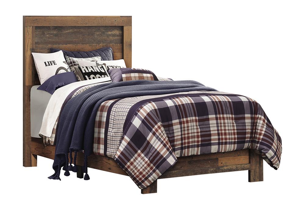 Sidney Twin Panel Bed Rustic Pine - 223141T - Bien Home Furniture &amp; Electronics