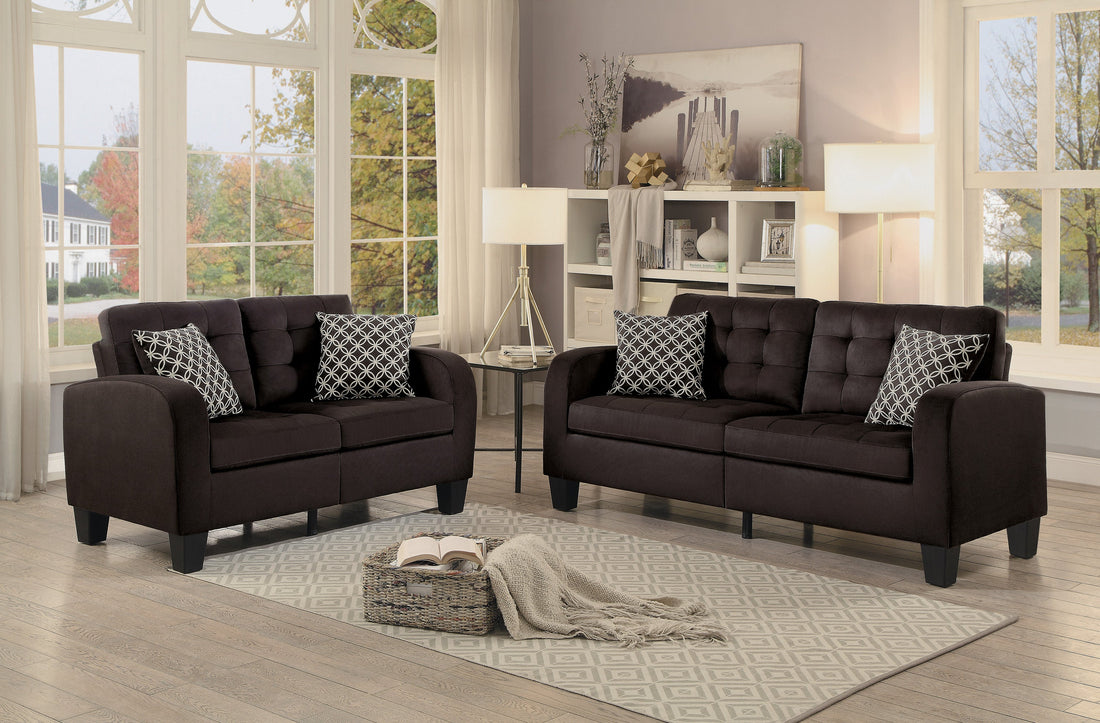 Sinclair Chocolate Sofa - 8202CH-3 - Bien Home Furniture &amp; Electronics