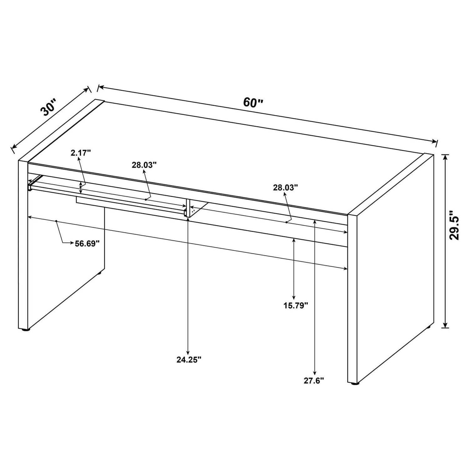 Skeena 3-Piece Desk Set - 800901-S3 - Bien Home Furniture &amp; Electronics