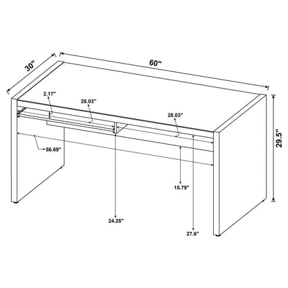 Skeena 3-Piece Desk Set - 800901-S3 - Bien Home Furniture &amp; Electronics