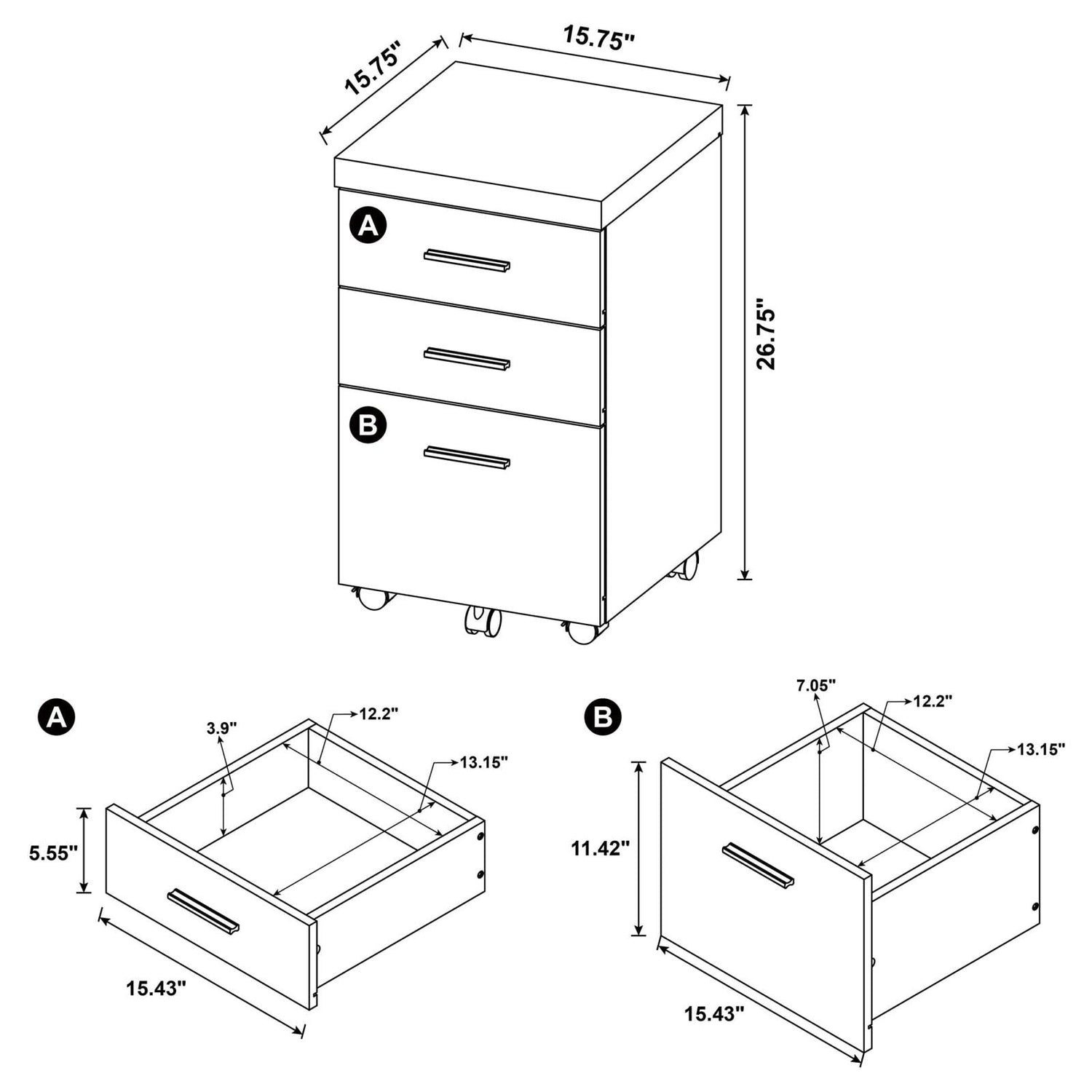 Skeena 3-Piece Desk Set - 800901-S3 - Bien Home Furniture &amp; Electronics