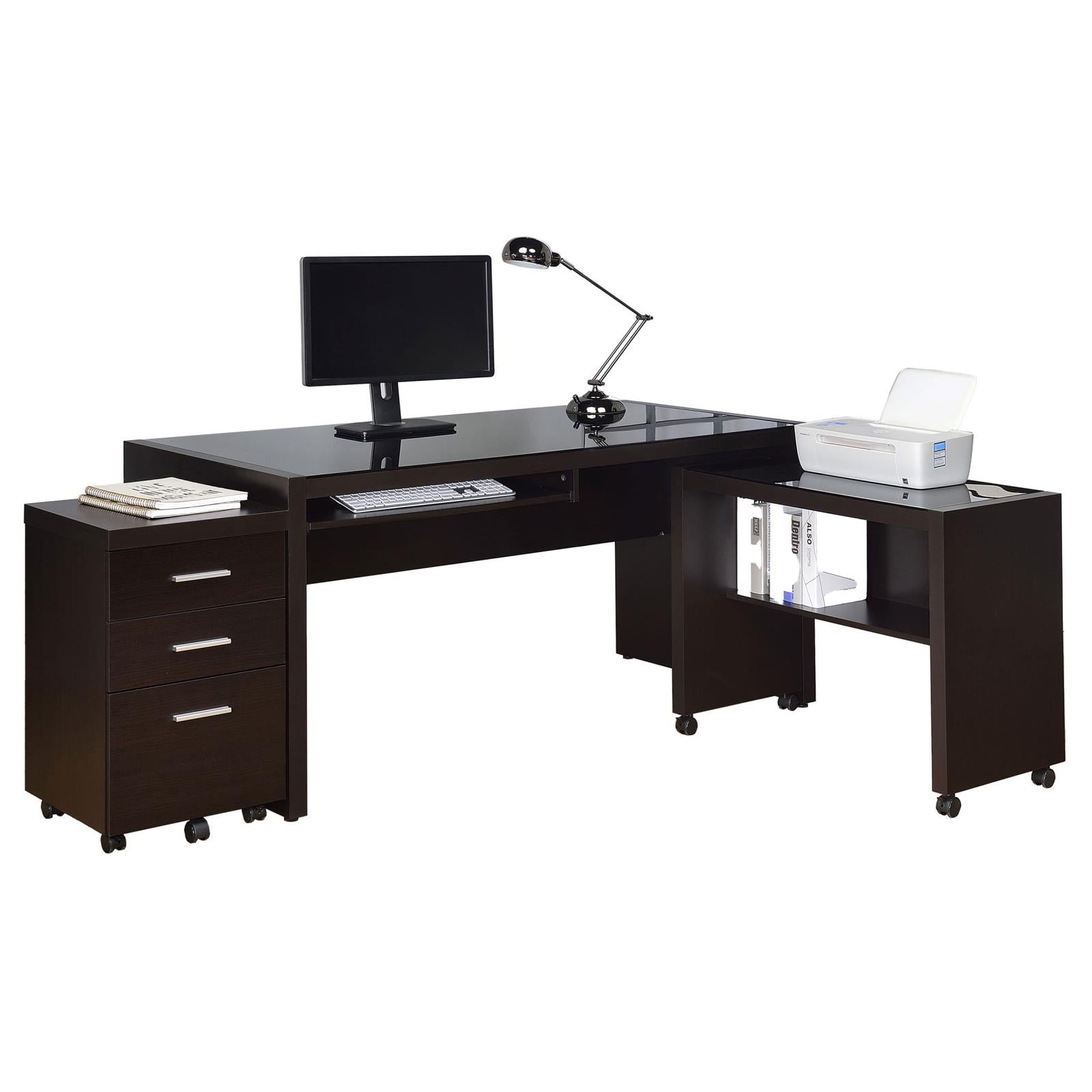 Skeena 3-Piece Desk Set - 800901-S3 - Bien Home Furniture &amp; Electronics