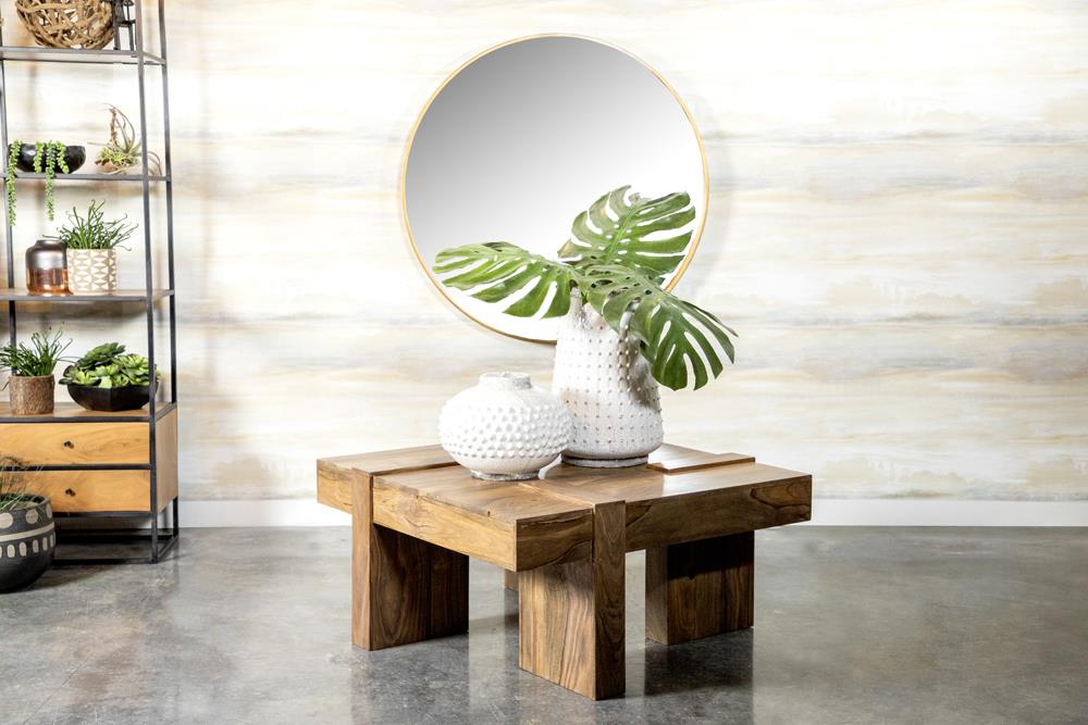 Skeet Natural Sheesham Wooden Square Coffee Table - 724138 - Bien Home Furniture &amp; Electronics