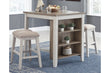 Skempton White/Light 3-Piece Brown Counter Height Set - D394-113 - Bien Home Furniture & Electronics