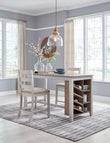 Skempton White/Light Brown 3-Piece Counter Height Set - SET | D394-32 | D394-124 - Bien Home Furniture & Electronics