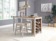 Skempton White/Light Brown 3-Piece Counter Height Set w/ Stools - SET | D394-32 | D394-024 - Bien Home Furniture & Electronics