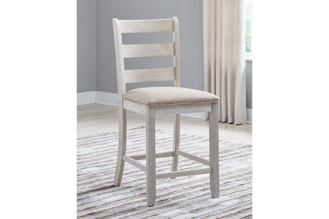 Skempton White/Light Brown Counter Height Chair, Set of 2 - D394-124 - Bien Home Furniture & Electronics