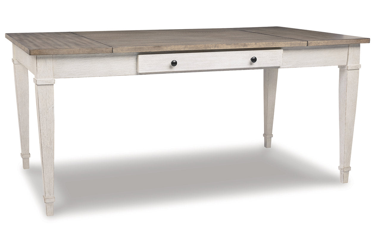 Skempton White/Light Brown Dining Table - D394-25 - Bien Home Furniture &amp; Electronics