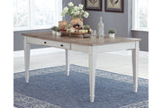 Skempton White/Light Brown Dining Table - D394-25 - Bien Home Furniture & Electronics