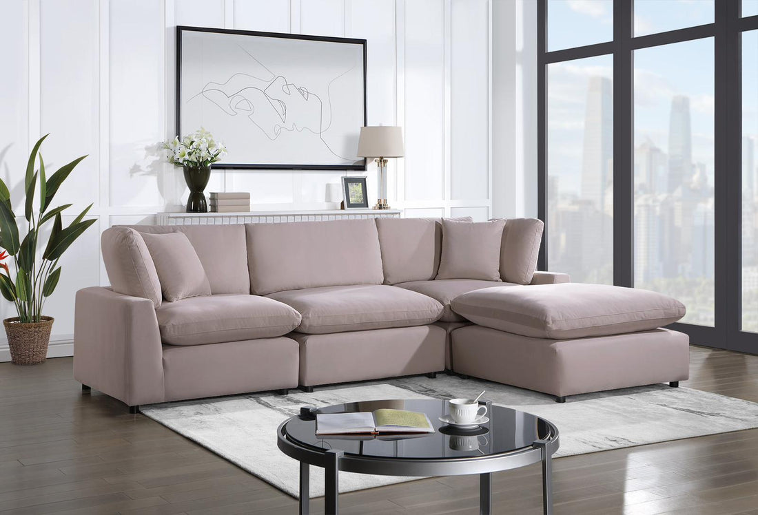 SKY Rose Velvet Modular Sectional - SKY Rose - Bien Home Furniture &amp; Electronics