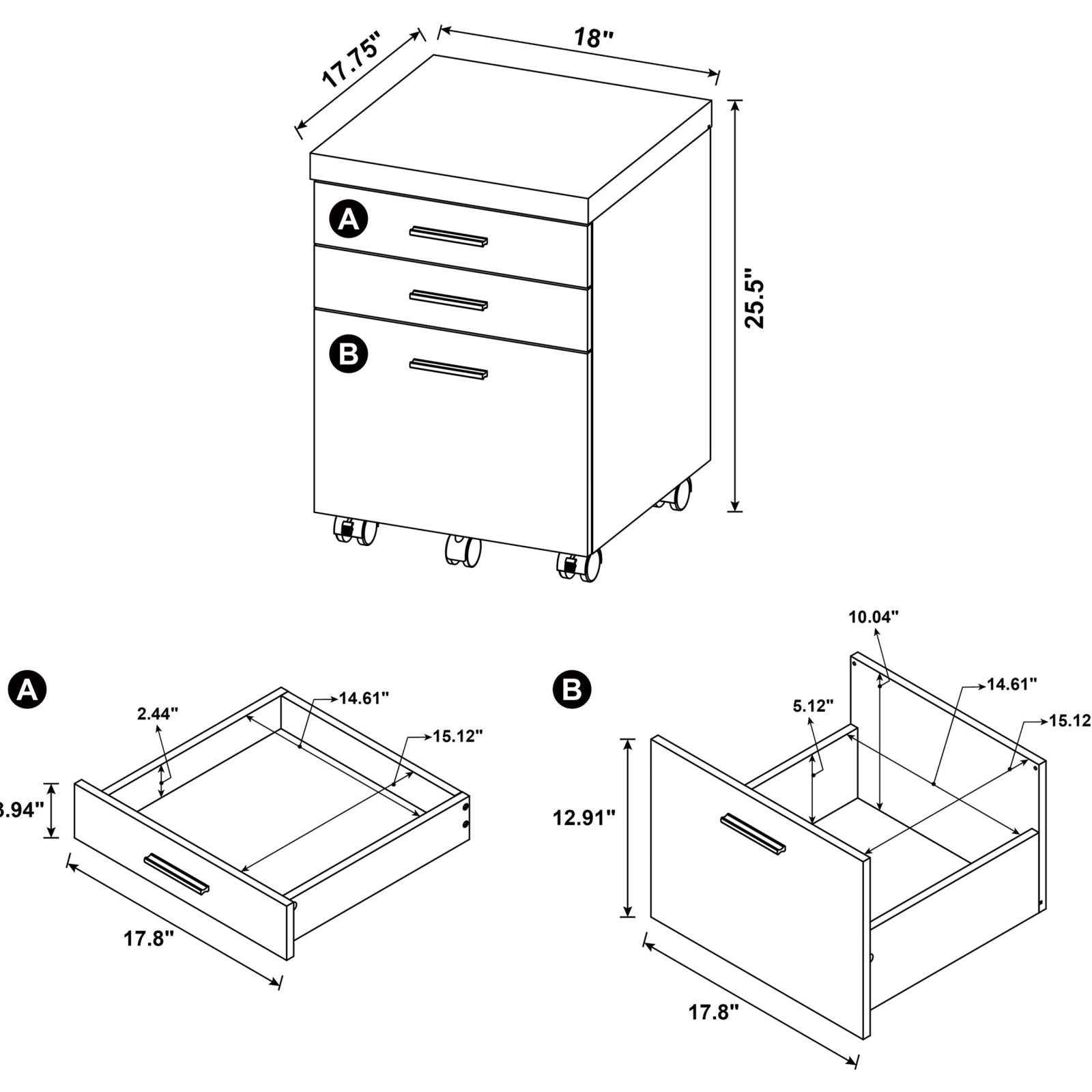 Skylar 4-Piece Desk Set - 800891-S4 - Bien Home Furniture &amp; Electronics