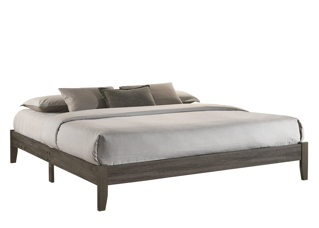 Skyler Gray King Platform Bed - 5109GY-K - Bien Home Furniture &amp; Electronics