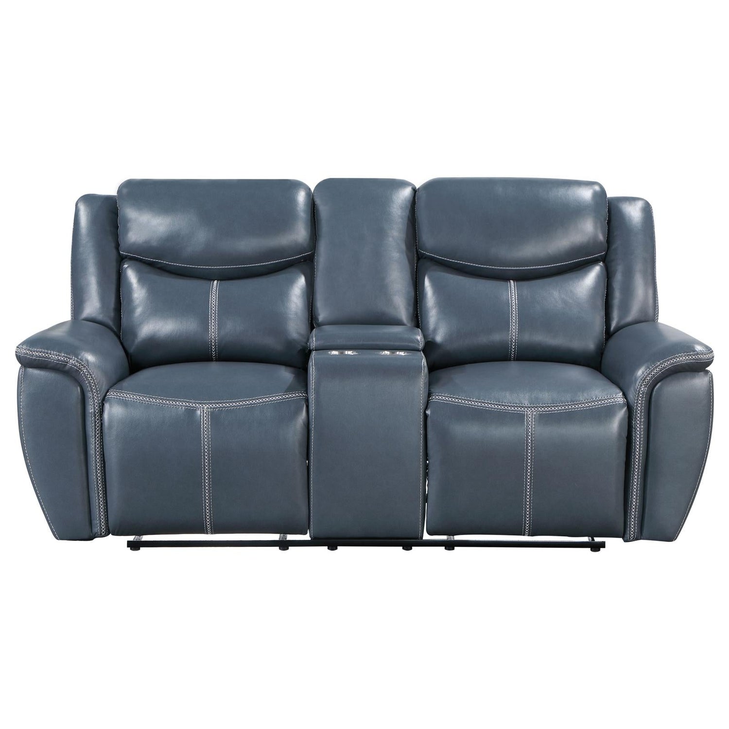 Sloane 2-piece Upholstered Motion Reclining Sofa Set Blue - 610271-S2 - Bien Home Furniture &amp; Electronics
