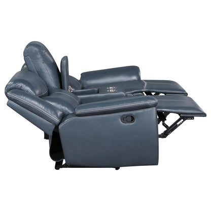 Sloane 2-piece Upholstered Motion Reclining Sofa Set Blue - 610271-S2 - Bien Home Furniture &amp; Electronics