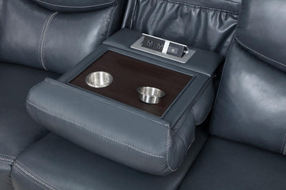 Sloane 2-piece Upholstered Motion Reclining Sofa Set Blue - 610271-S2 - Bien Home Furniture &amp; Electronics