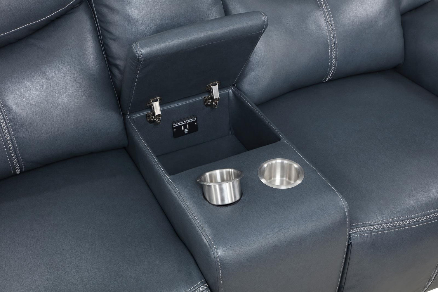 Sloane 2-piece Upholstered Motion Reclining Sofa Set Blue - 610271-S2 - Bien Home Furniture &amp; Electronics