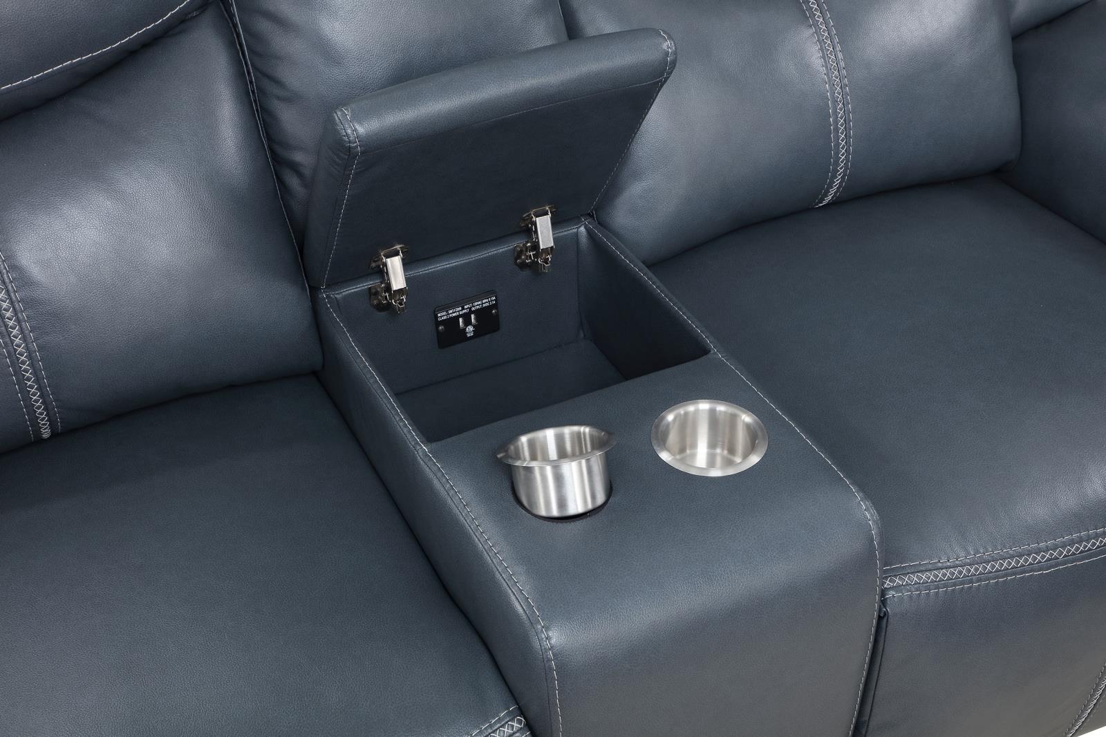 Sloane 2-piece Upholstered Motion Reclining Sofa Set Blue - 610271-S2 - Bien Home Furniture &amp; Electronics