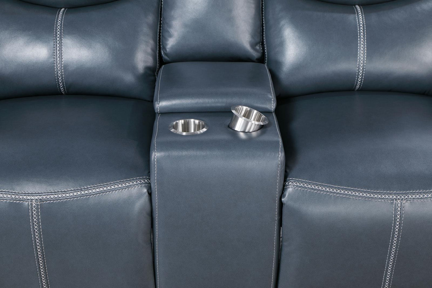 Sloane 2-piece Upholstered Motion Reclining Sofa Set Blue - 610271-S2 - Bien Home Furniture &amp; Electronics