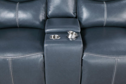 Sloane 2-piece Upholstered Motion Reclining Sofa Set Blue - 610271-S2 - Bien Home Furniture &amp; Electronics