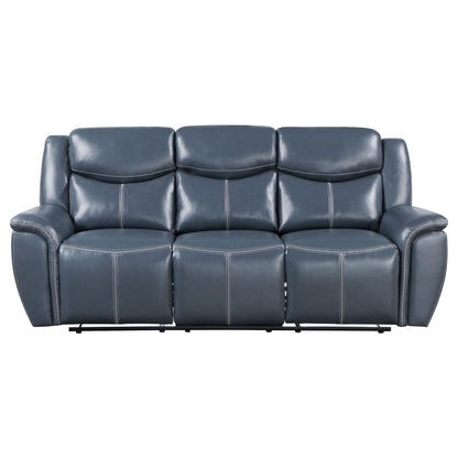 Sloane 2-piece Upholstered Motion Reclining Sofa Set Blue - 610271-S2 - Bien Home Furniture &amp; Electronics