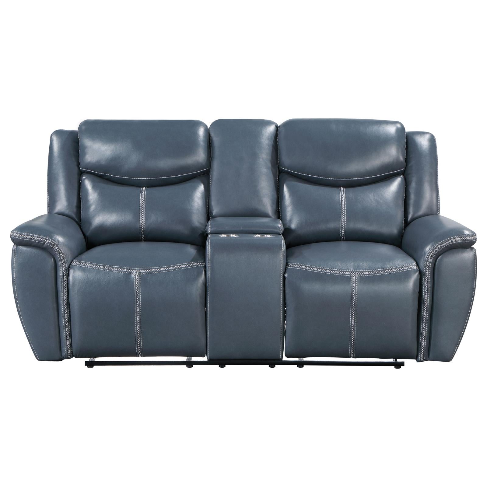 Sloane 3-piece Upholstered Motion Reclining Sofa Set Blue - 610271-S3 - Bien Home Furniture &amp; Electronics