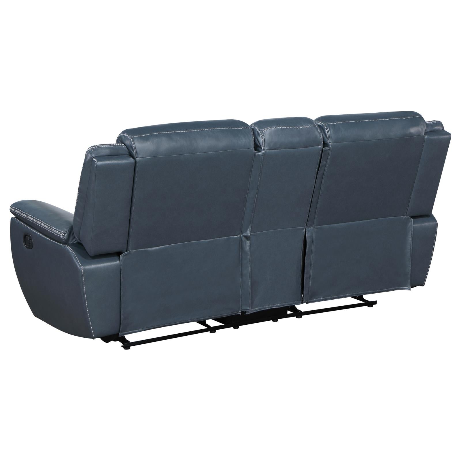 Sloane 3-piece Upholstered Motion Reclining Sofa Set Blue - 610271-S3 - Bien Home Furniture &amp; Electronics