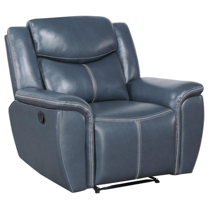 Sloane 3-piece Upholstered Motion Reclining Sofa Set Blue - 610271-S3 - Bien Home Furniture &amp; Electronics