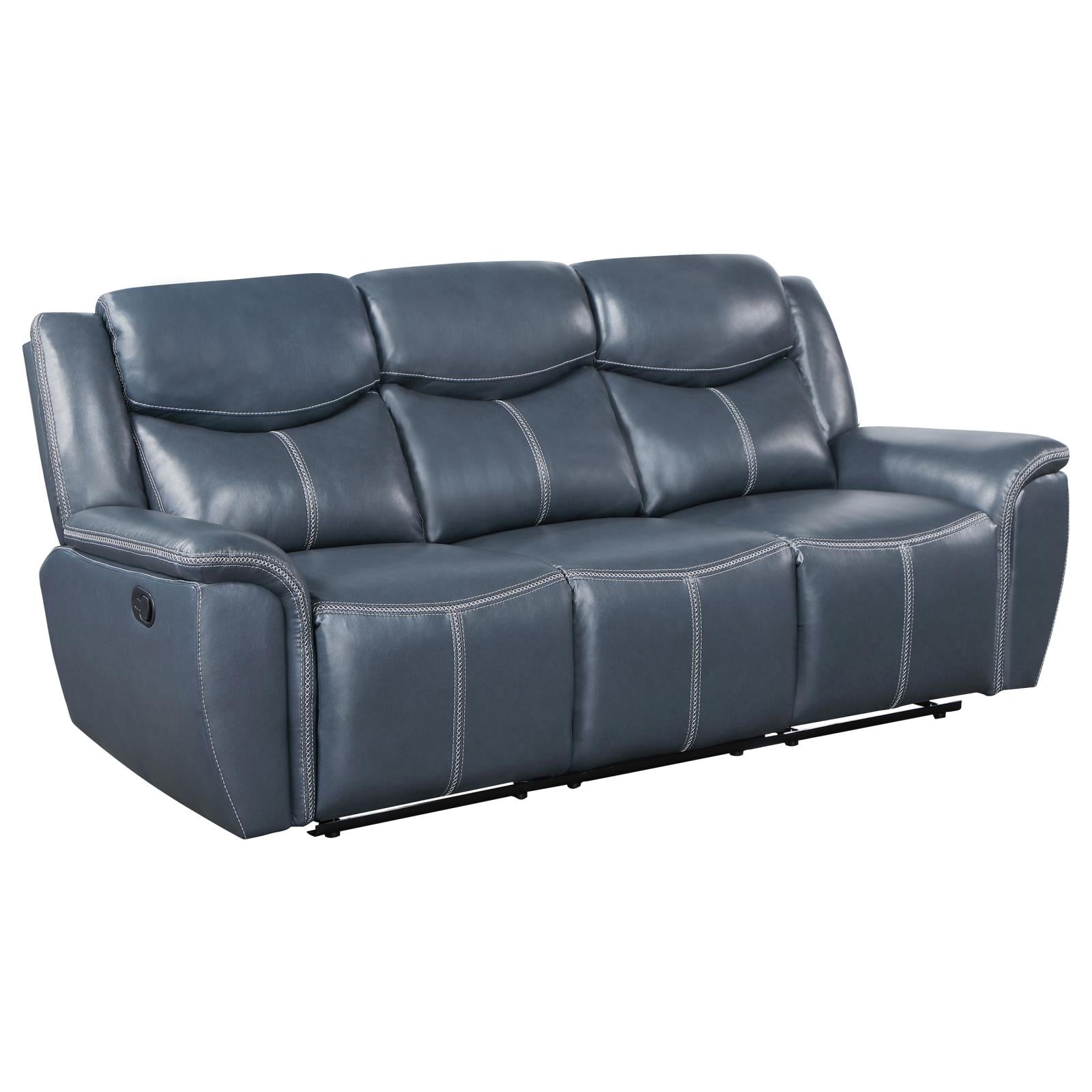 Sloane 3-piece Upholstered Motion Reclining Sofa Set Blue - 610271-S3 - Bien Home Furniture &amp; Electronics