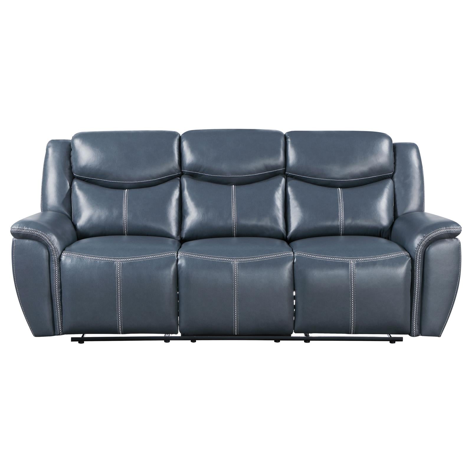Sloane 3-piece Upholstered Motion Reclining Sofa Set Blue - 610271-S3 - Bien Home Furniture &amp; Electronics
