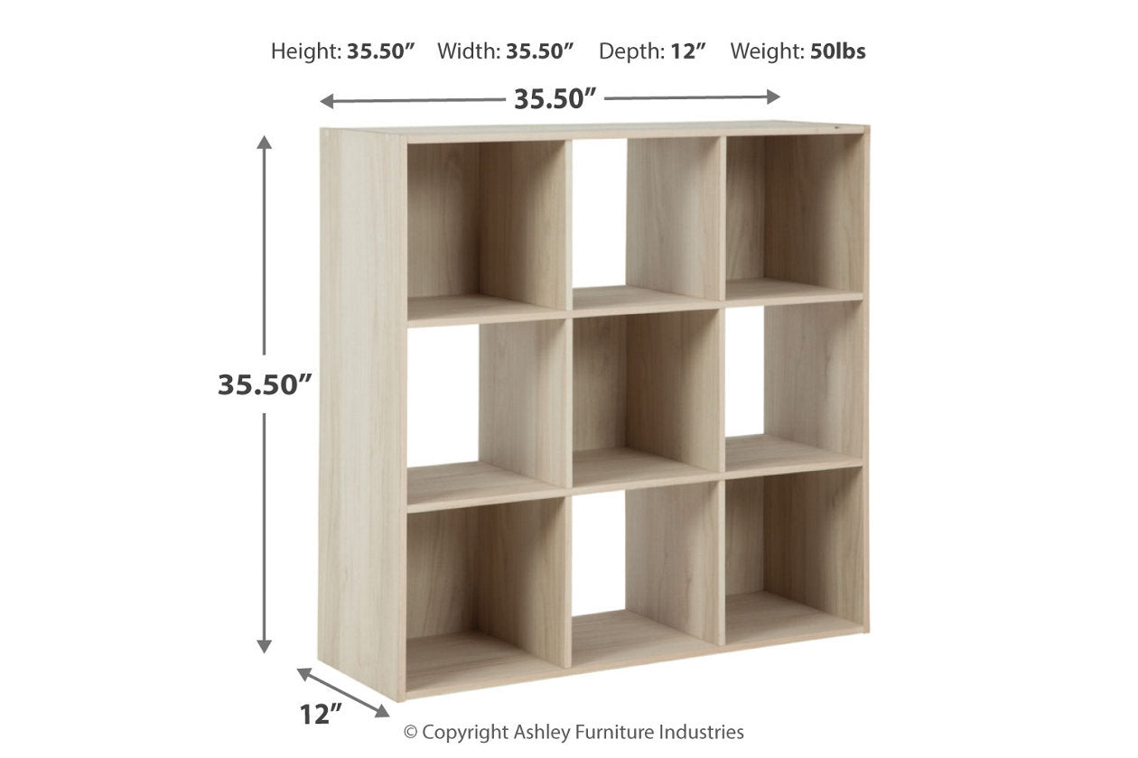 Socalle Light Natural Nine Cube Organizer - EA1864-3X3 - Bien Home Furniture &amp; Electronics