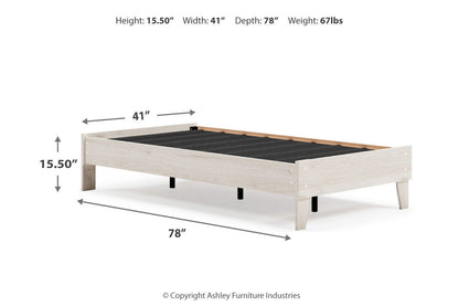 Socalle Light Natural Twin Platform Bed - EB1864-111 - Bien Home Furniture &amp; Electronics