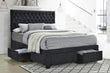 Soledad Queen 4-Drawer Button Tufted Storage Bed Charcoal - 305877Q - Bien Home Furniture & Electronics