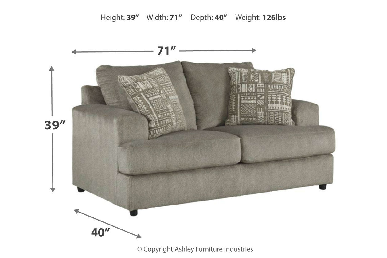 Soletren Ash Loveseat - 9510335 - Bien Home Furniture &amp; Electronics