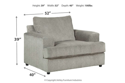 Soletren Ash Oversized Chair - 9510323 - Bien Home Furniture &amp; Electronics