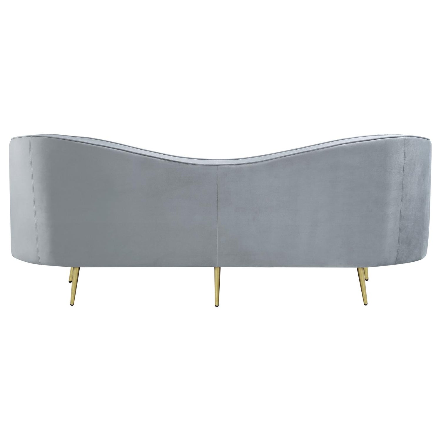 Sophia 2-Piece Upholstered Living Room Set with Camel Back Gray/Gold - 506864-S2 - Bien Home Furniture &amp; Electronics