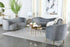 Sophia 3-Piece Upholstered Living Room Set with Camel Back Gray/Gold - 506864-S3 - Bien Home Furniture & Electronics