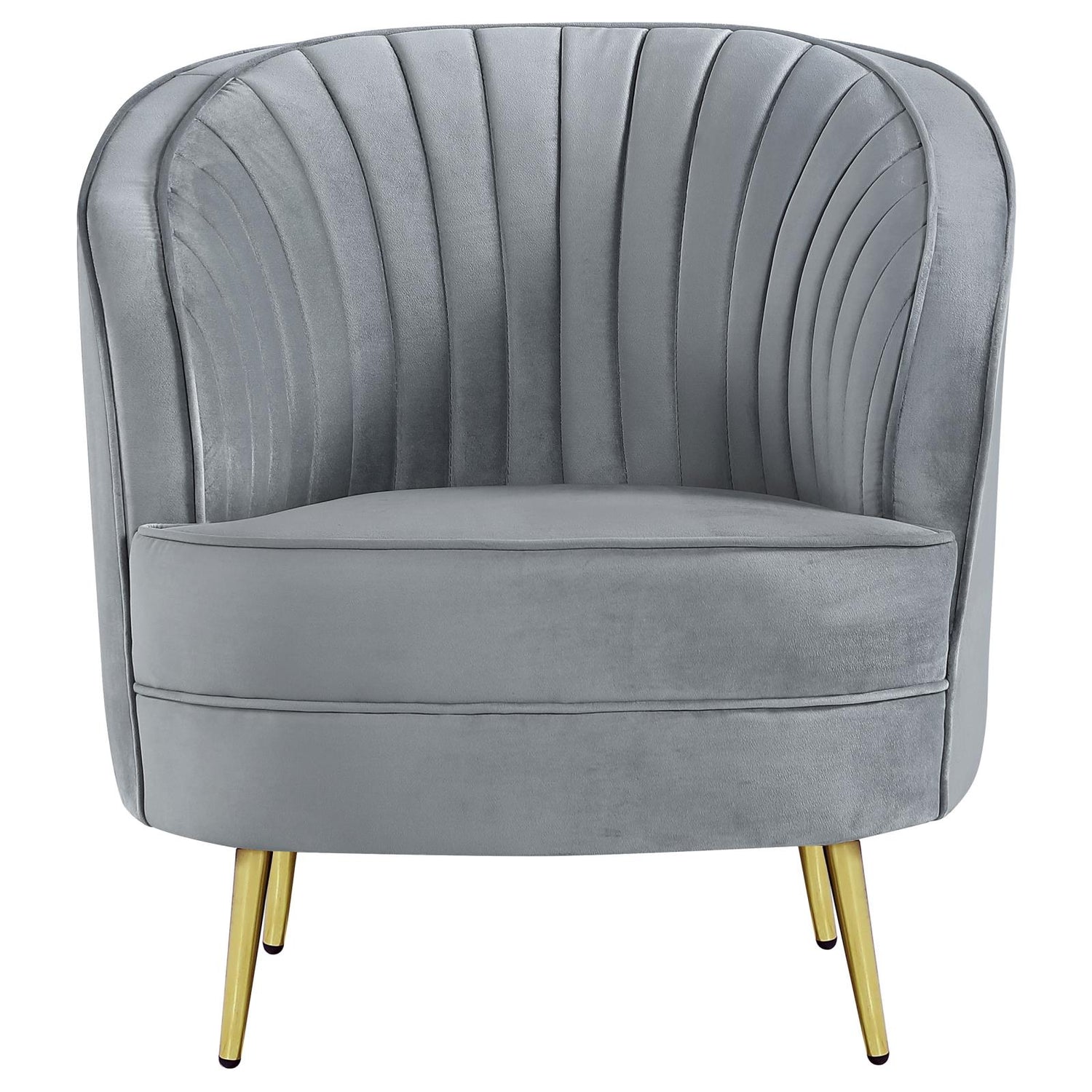 Sophia 3-Piece Upholstered Living Room Set with Camel Back Gray/Gold - 506864-S3 - Bien Home Furniture &amp; Electronics