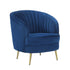 Sophia Upholstered Vertical Channel Tufted Chair Blue - 506863 - Bien Home Furniture & Electronics