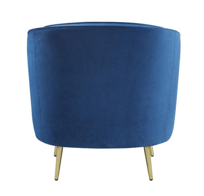 Sophia Upholstered Vertical Channel Tufted Chair Blue - 506863 - Bien Home Furniture &amp; Electronics