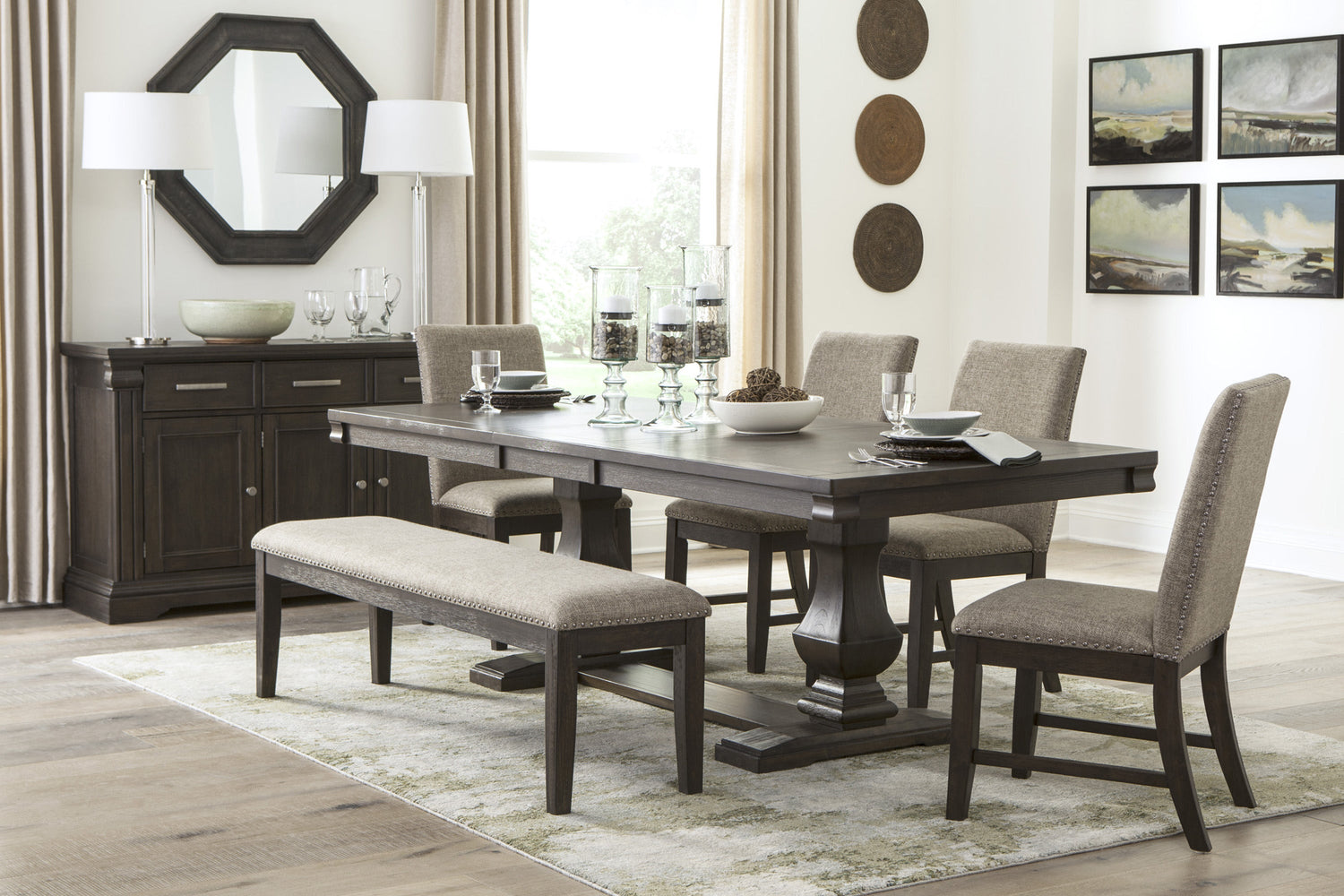 Southlake Wire Brushed Rustic Brown Dining Table - 5741-94* - Bien Home Furniture &amp; Electronics