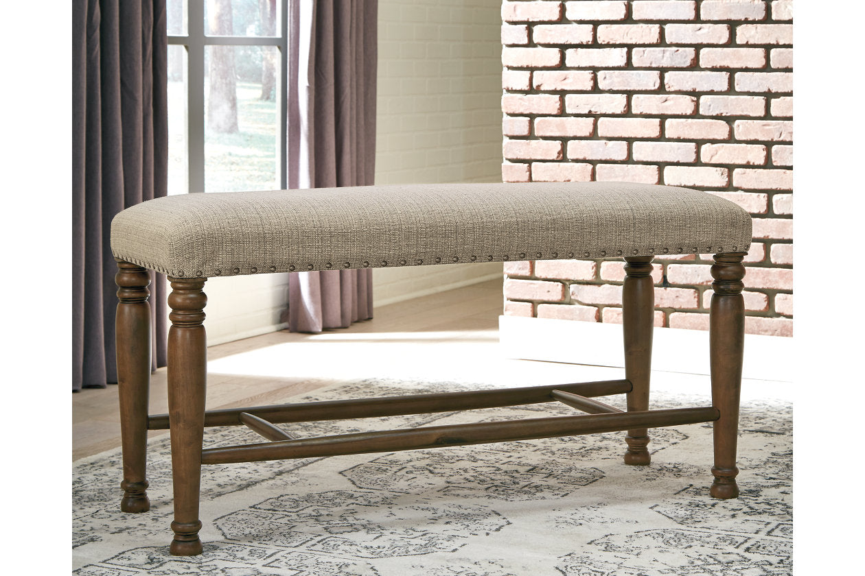 [SPECIAL] Lettner Gray/Brown Dining Bench - D733-00 - Bien Home Furniture &amp; Electronics