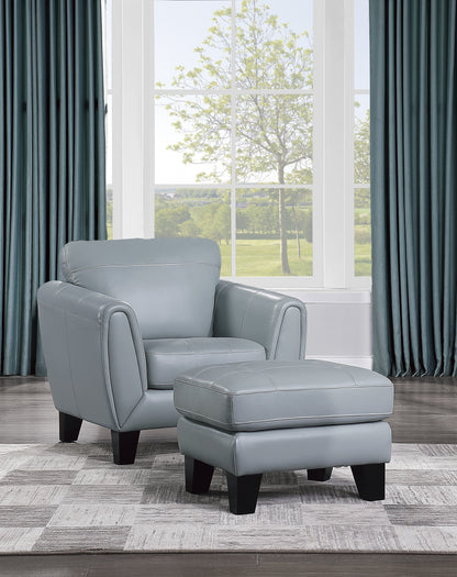 Spivey Aqua Leather Chair - 9460AQ-1 - Bien Home Furniture &amp; Electronics