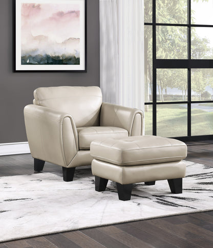 Spivey Beige Leather Chair - 9460BE-1 - Bien Home Furniture &amp; Electronics